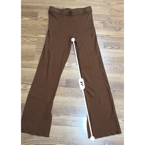 Rails Jules Rib Cotton Blend brown Knit Pants size L - Picture 8 of 12